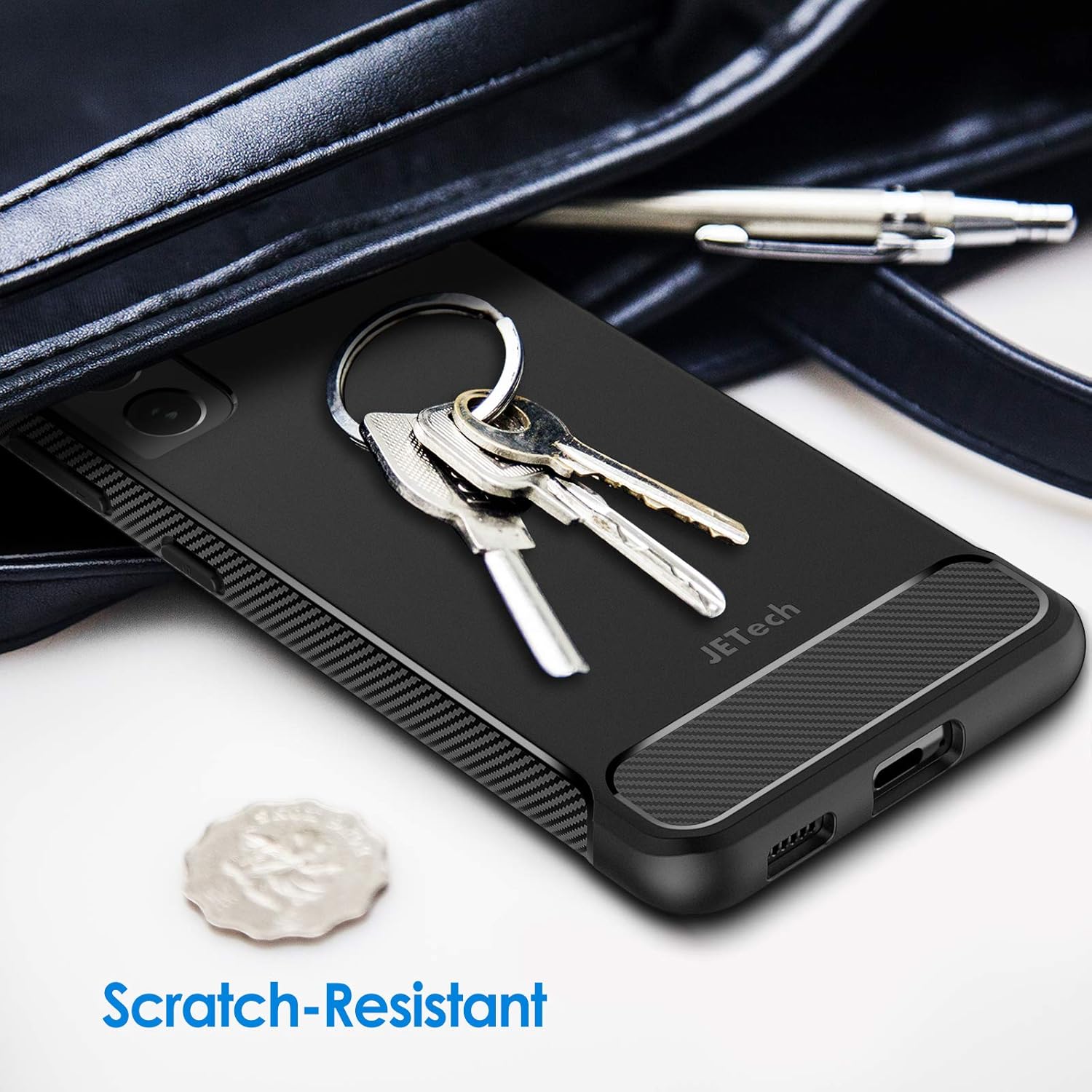 Slim Fit Case Compatible with Samsung Galaxy S21 6.2", Thin Phone Cover (Black) - Image 7