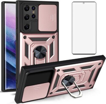 Samsung Galaxy S22 Ultra 5G Hybrid Case with Tempered Glass Screen Protector