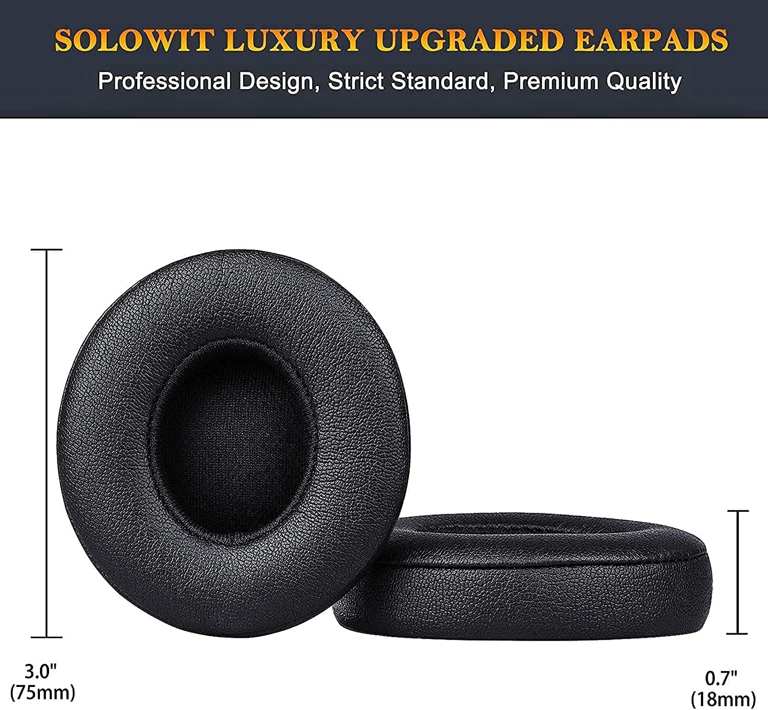 Professional Ear Pads Cushions Replacement, Earpads Compatible with Beats Solo 2 - Image 4