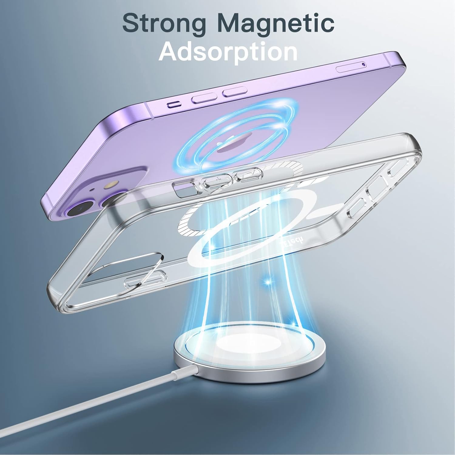 Magnetic Case for iPhone 12/12 Pro 6.1-Inch Compatible with MagSafe (Clear) - Image 3