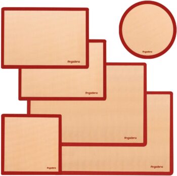 Silicone Baking Mats Set of 6 - 2 Half Sheets Mats + 2 Quarter Sheet Liner