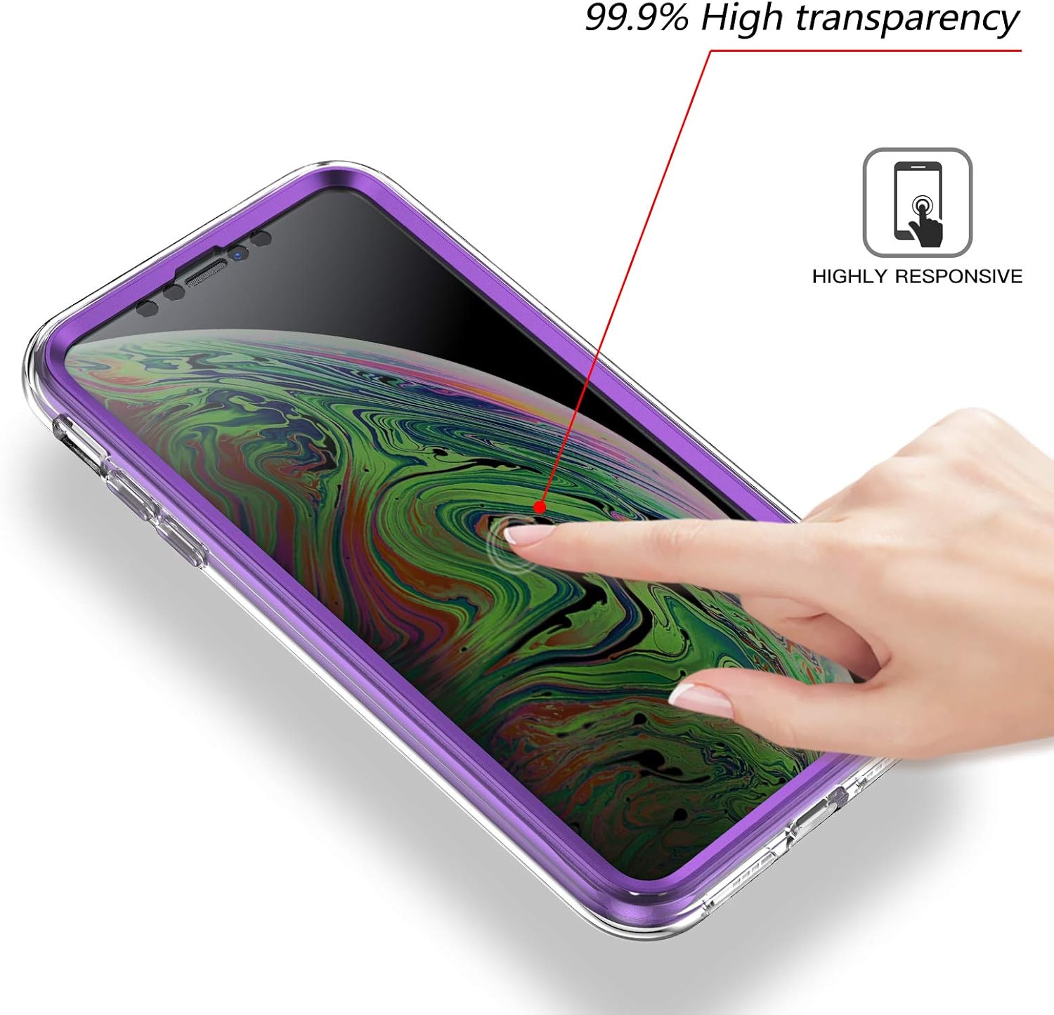 iPhone Xs Hybrid Luxury Cute Marble Shockproof Full Body Heavy Duty Slim Case - Image 6