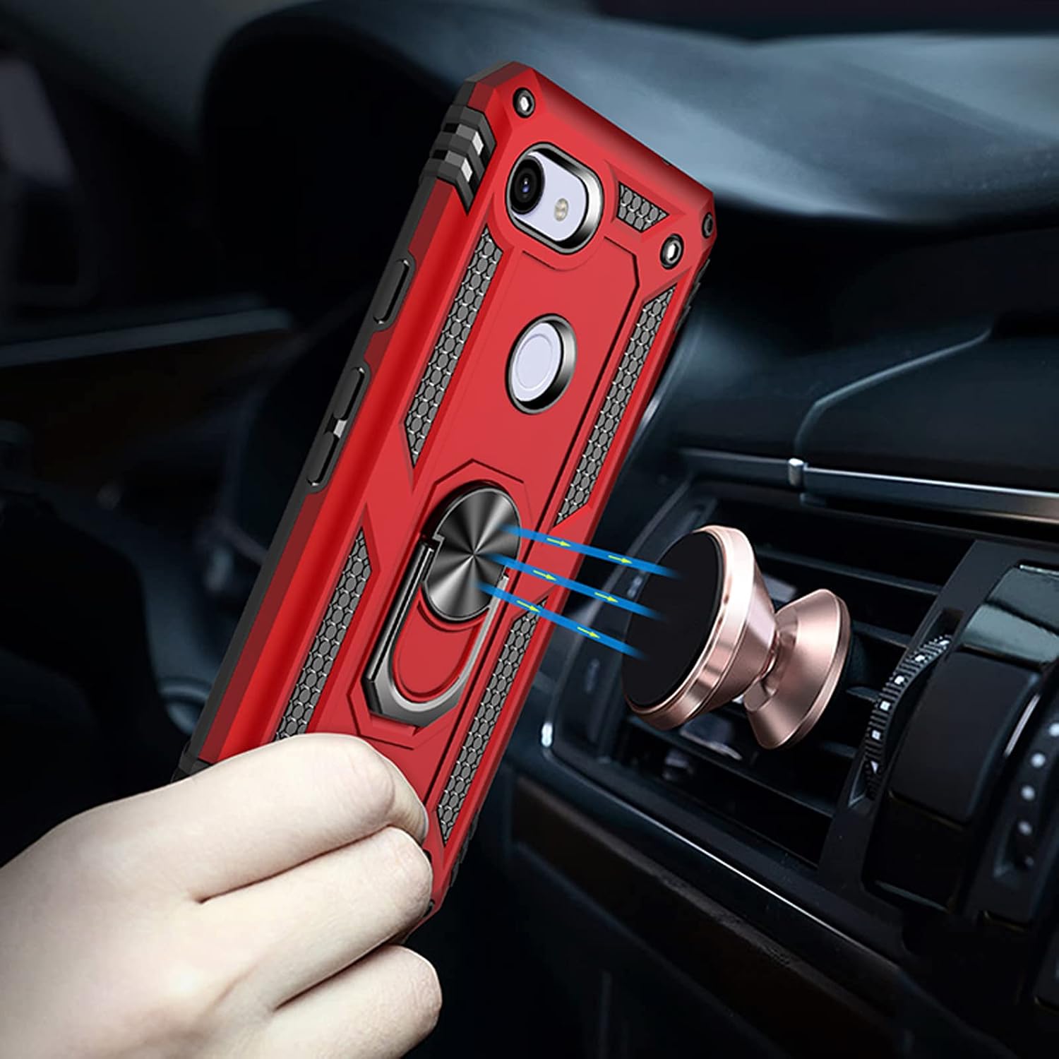 For Google Pixel 3A XL Hard Shockproof Case with Tempered Glass Screen Protector - Image 6