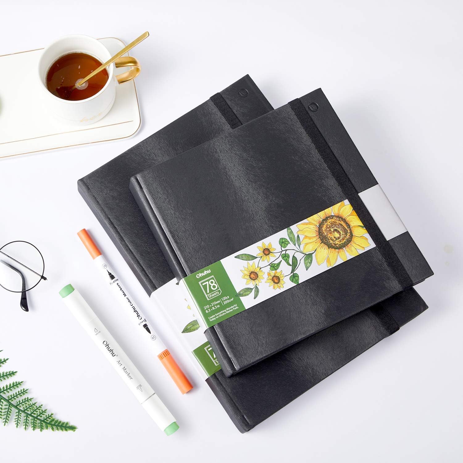 Marker Pads Art Sketchbooks, 2-pack 8.3"×8.3"& 8.3"×11.7", 120 LB/200GSM Smooth - Image 6