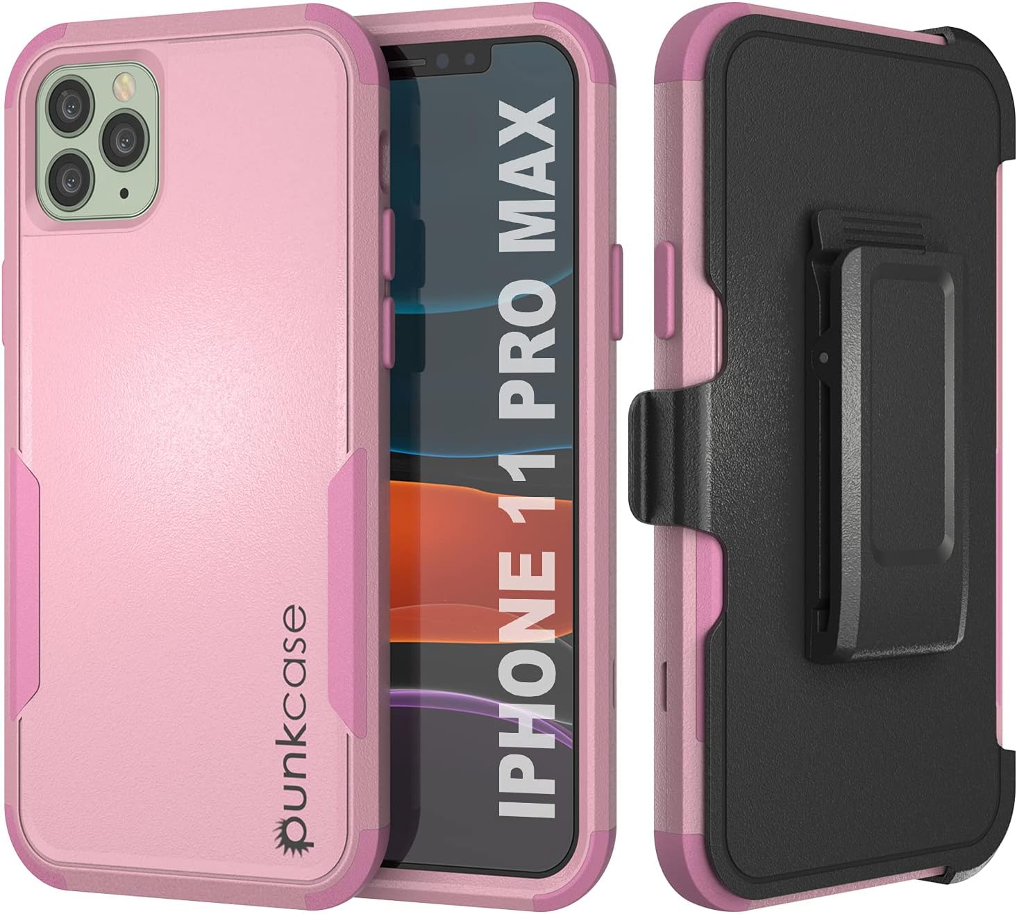 For iPhone 11 Pro Max Belt Clip Holster 4-1 Rugged & Protective Multilayer