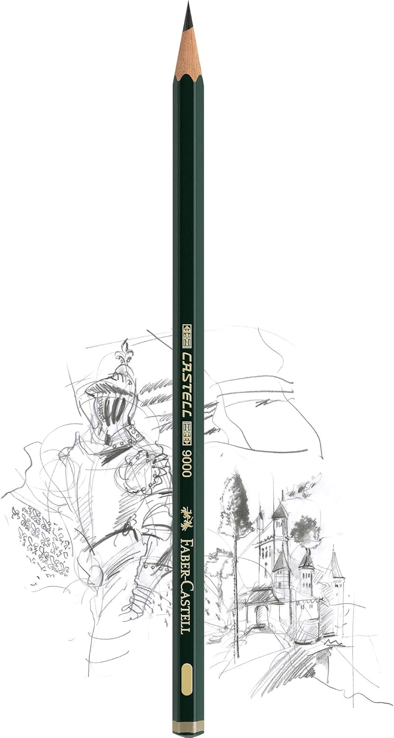 Faber-Castell Quality Castell 9000 Graphite Pencils – Pack of 5, (10-119095) - Image 4