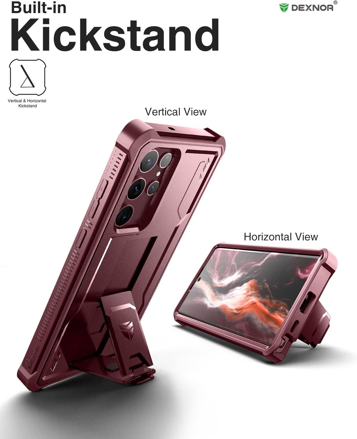 For Samsung Galaxy S22 Ultra 5G Case with Built-in Screen Protector, Shockproof - Image 4