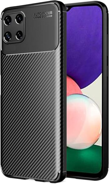 Samsung Galaxy A22 5G, Protective Carbon Fiber Lightweight Ultra Thin Slim Case