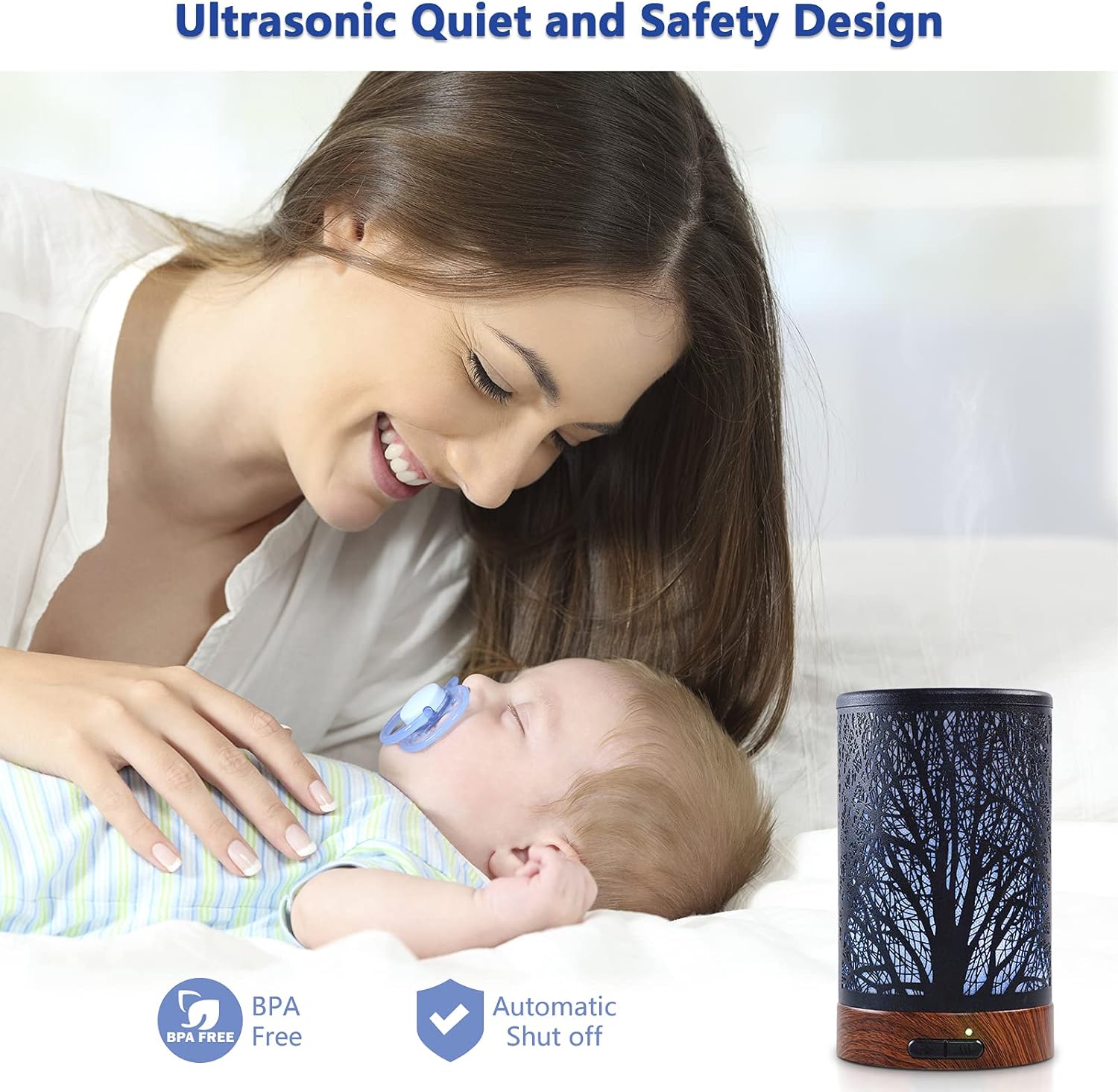 Aromatherapy Essential Oil Diffuser, Metal Cover Oil Diffuser 7 Colors (Tree) - Image 6