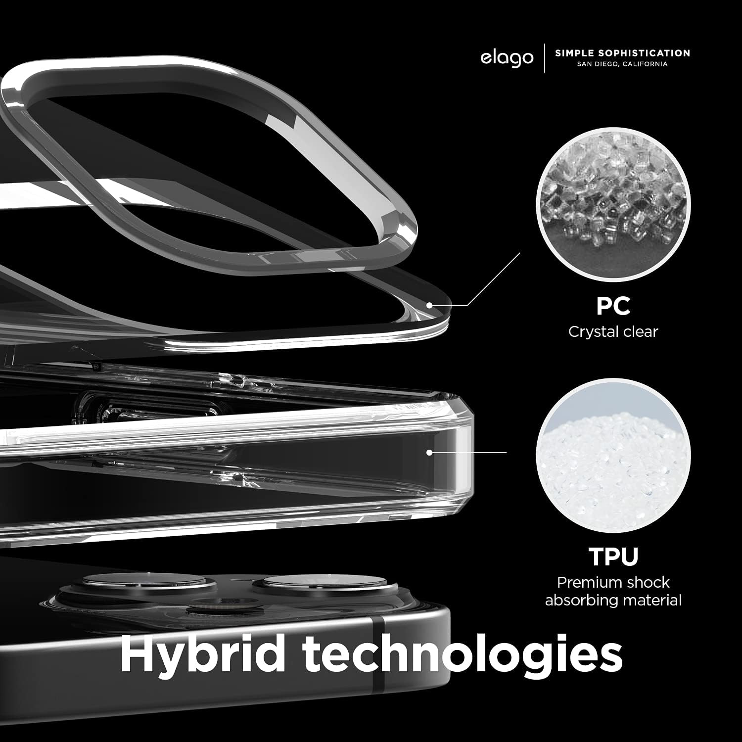PC + TPU Hybrid Clear Case Compatible with iPhone 13 (5.4") - Image 5