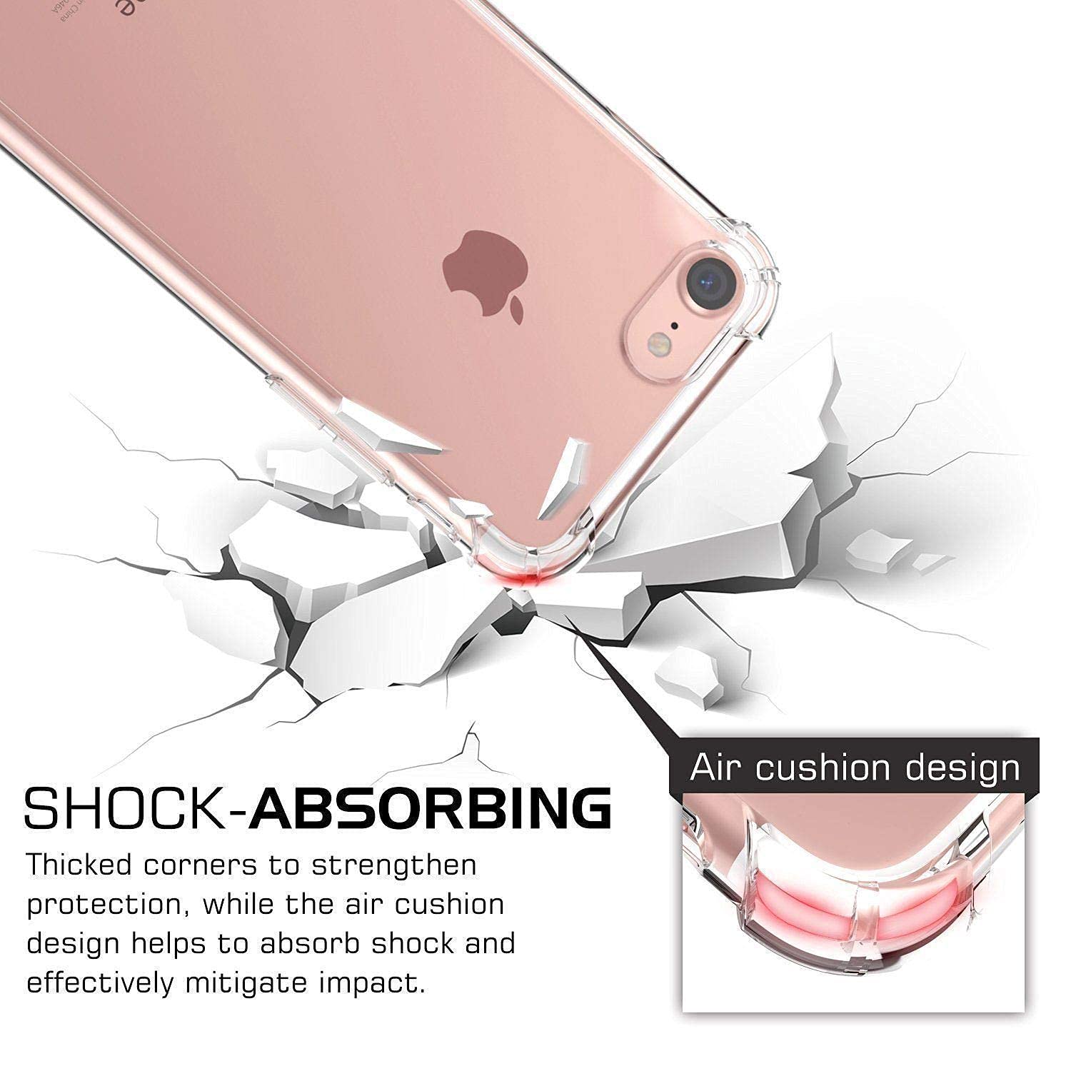 Crystal Case Cover for iPhone SE3/SE2/7/8 (4.7") - Ultra Clear Slim TPU Bumper - Image 4