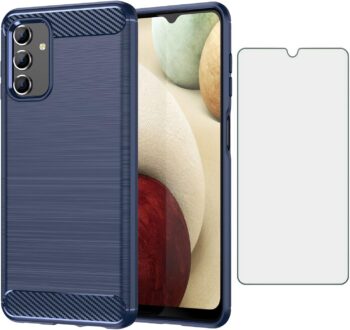 For Samsung Galaxy A13 5G Slim Thin Case w Tempered Glass Screen - Blue