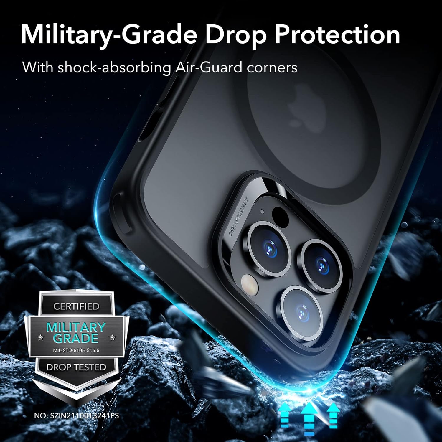For iPhone 13 Pro Case, Compatible with MagSafe, Shockproof (HaloLock) Frosted - Image 5