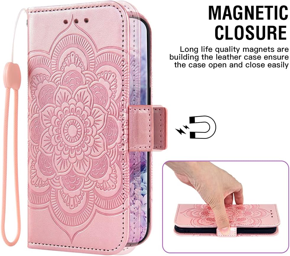 For Google Pixel 4 Wallet Case and Tempered Glass Screen Protector - Leather - Image 5