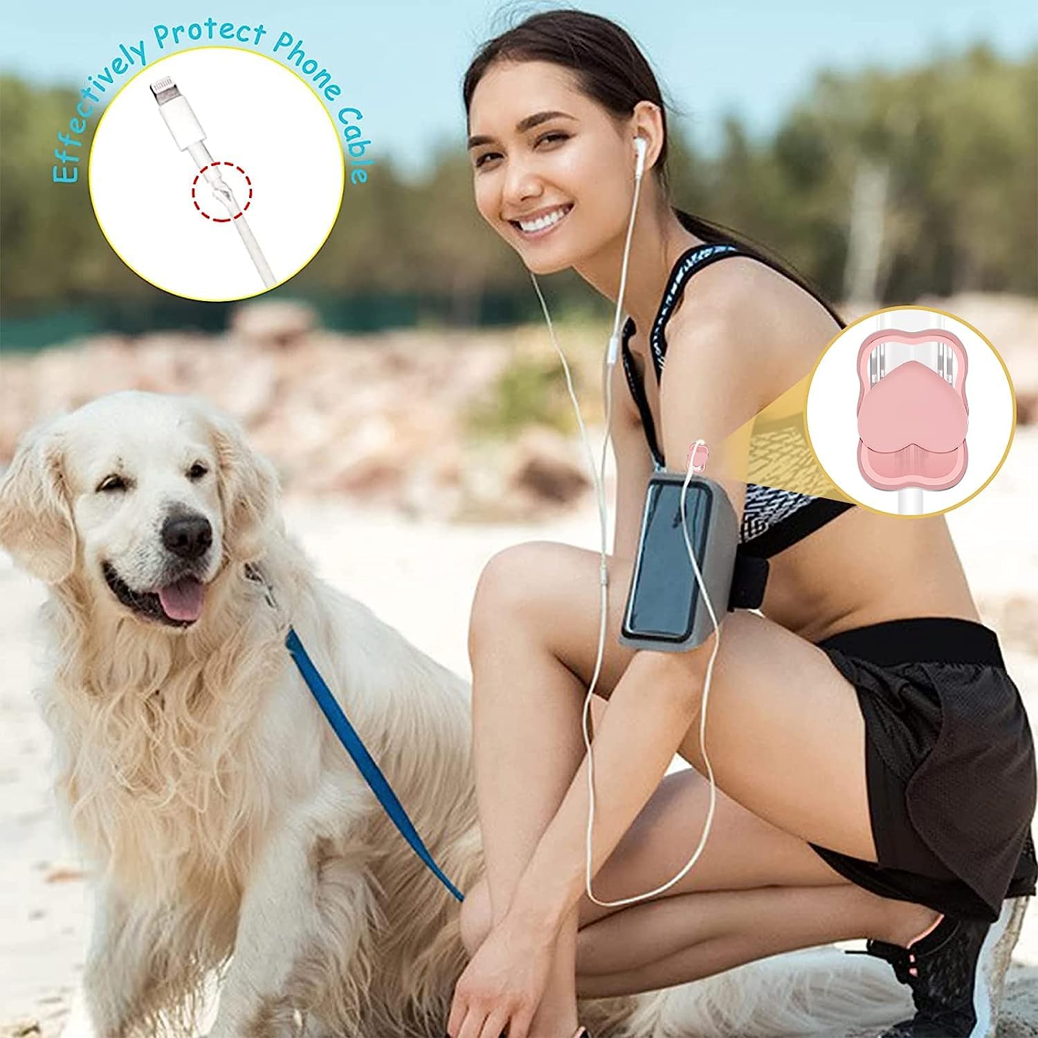 Cute Cable Protector for iPhone Max Charger 18W/ 20W (Pink) - Image 5