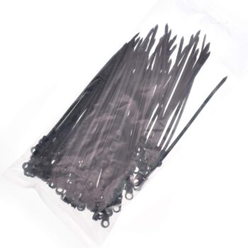100 Nylon Cable Wire Zip Ties Mounting Hole Nail Screw 40 LBS 6" Inch Black