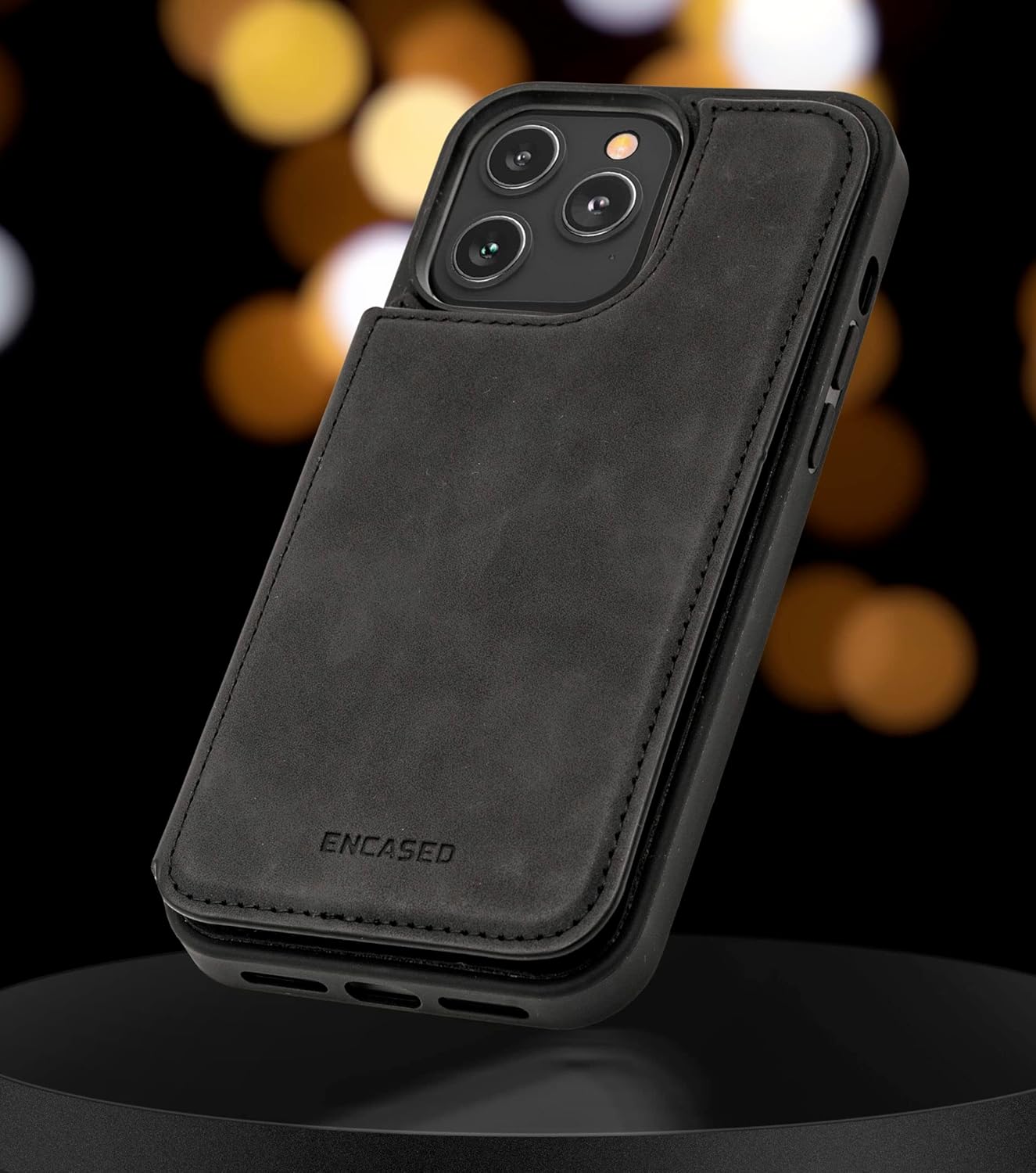 For iPhone 14 Pro Max Case with Card Holder Folio and Wrist Strap - Image 6