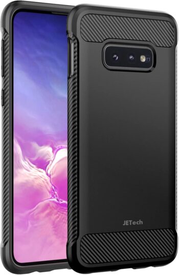 Samsung Galaxy S10e, Thin Shock-Absorption Carbon Fiber Case (Black)