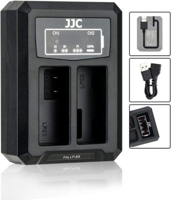 LP-E8 Battery Charger USB Dual Slots for Canon EOS 700D 650D 600D 550D Rebel T5i