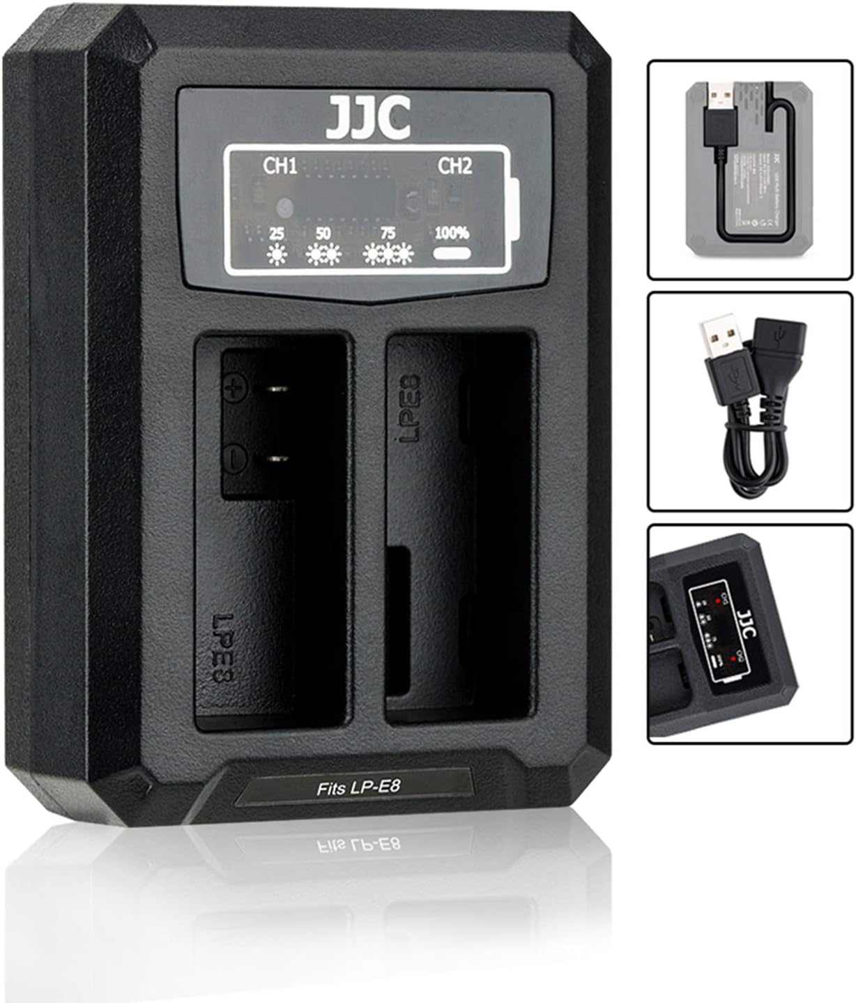 LP-E8 Battery Charger USB Dual Slots for Canon EOS 700D 650D 600D 550D Rebel T5i