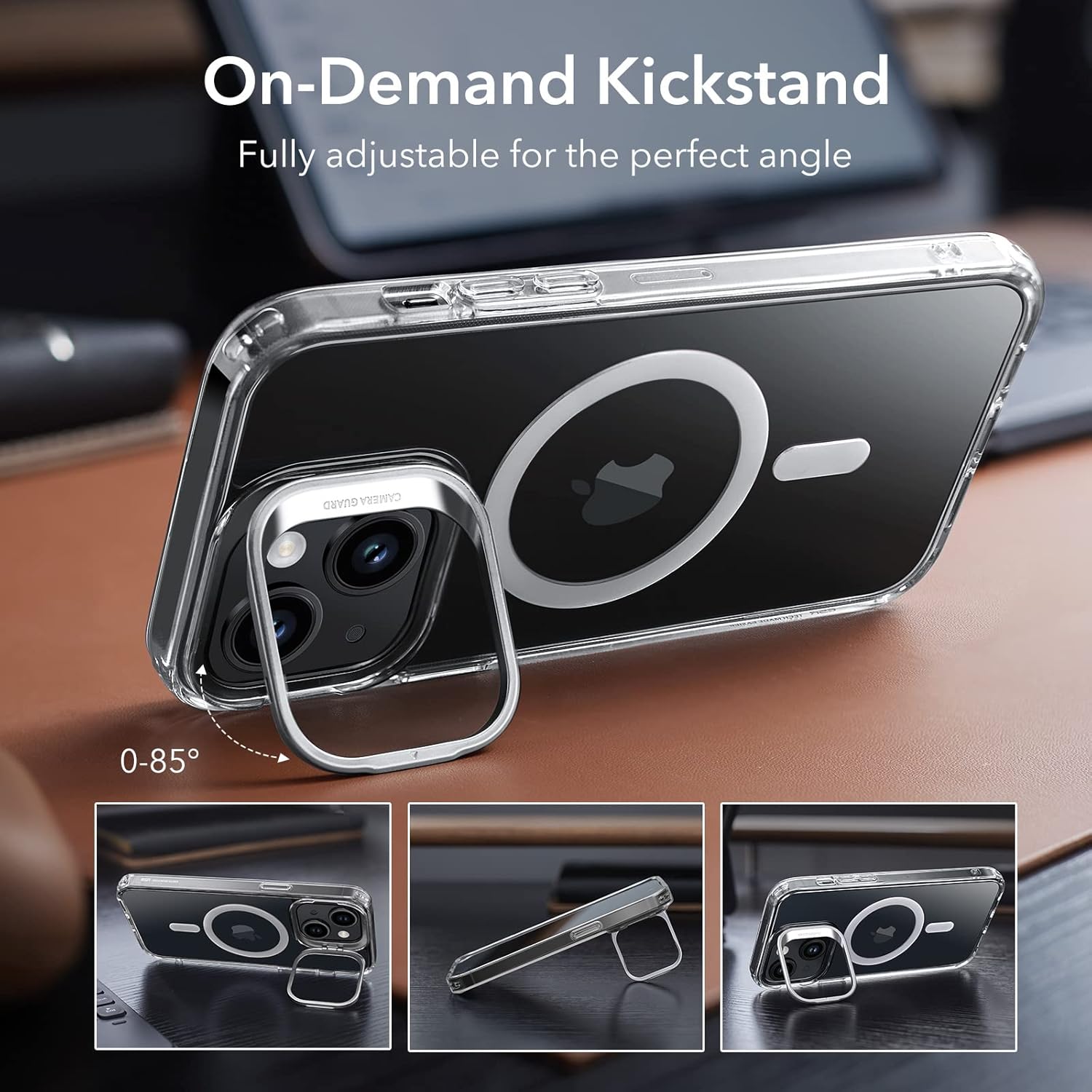 For iPhone 13 Case/iPhone 14 Case, Compatible with MagSafe (HaloLock), Clear - Image 4