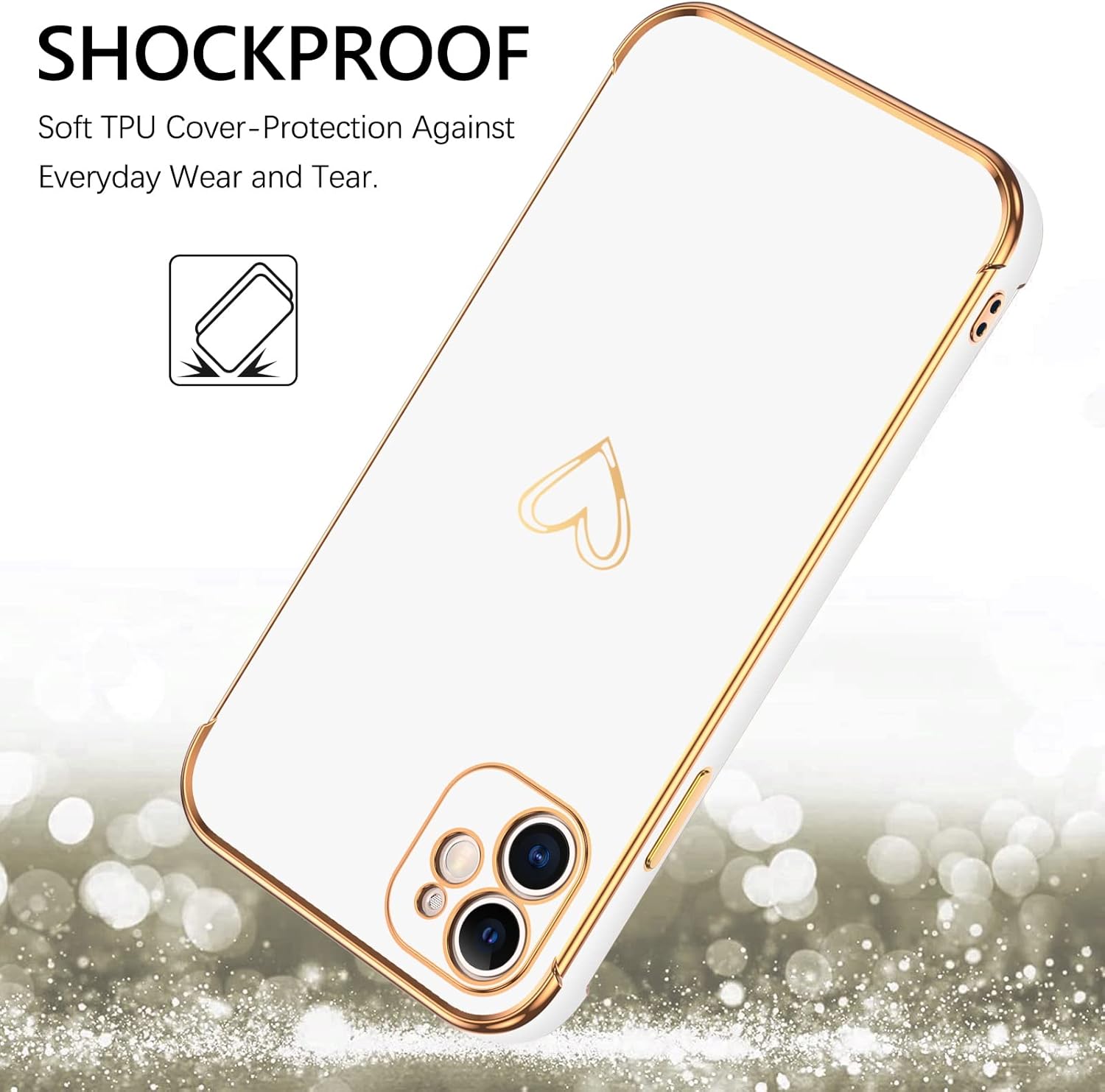 Case for iPhone 11, Soft TPU Camera Protection & Shock Protection - White - Image 6
