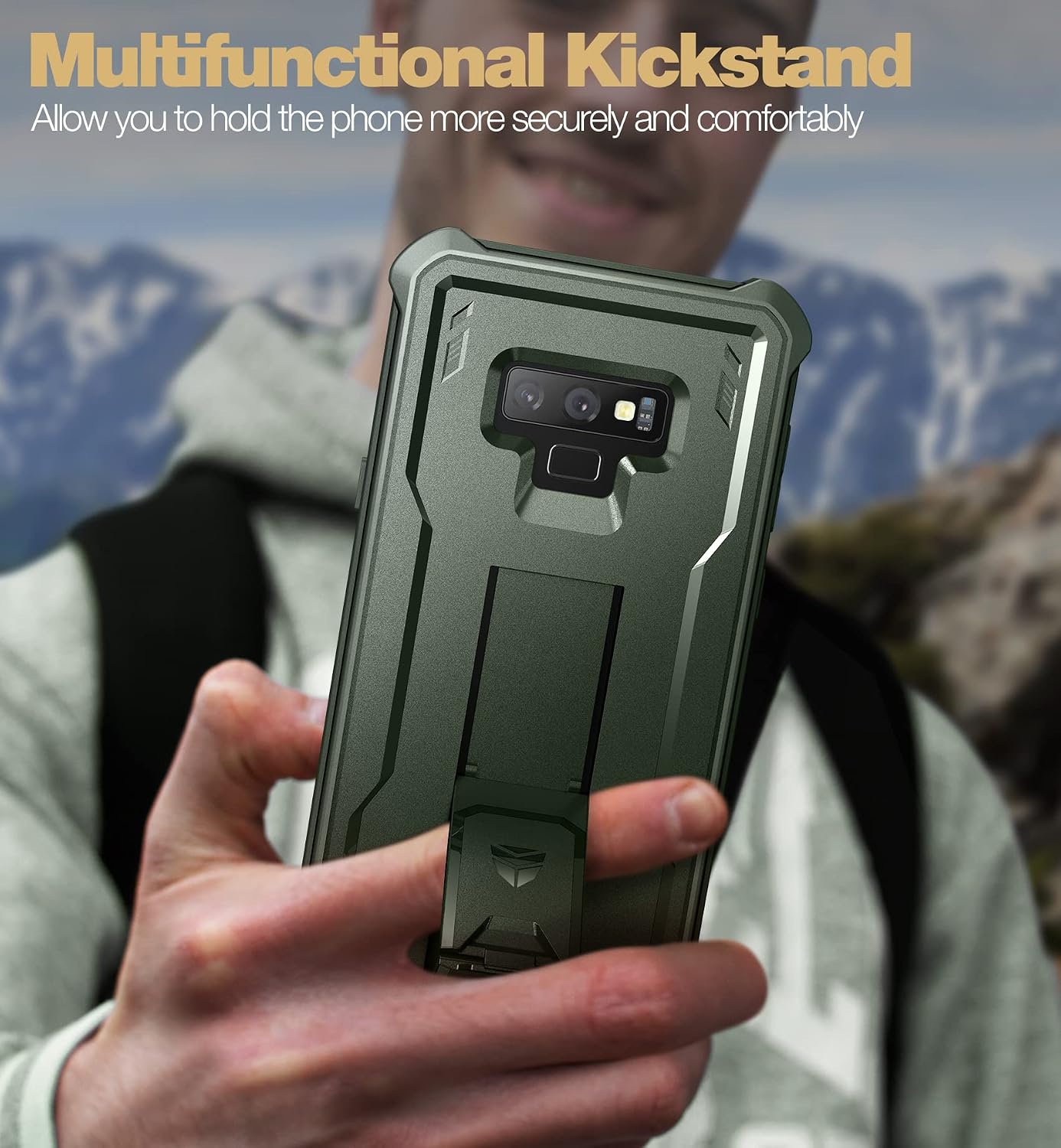 For Samsung Galaxy Note 9 with Built-in Screen Protector Shockproof Case - Green - Image 5