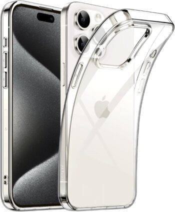 Case for iPhone 15 Pro Max 6.7-Inch, Soft TPU Transparent Slim Protective Cover