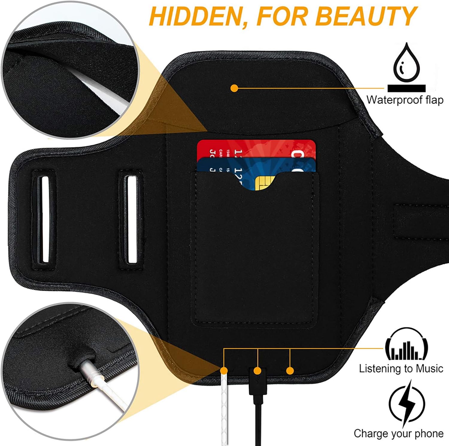 Water Resistant Running Armband for Samsung Galaxy S23/S22/S21+ 5G/S21 Ultra - Image 5