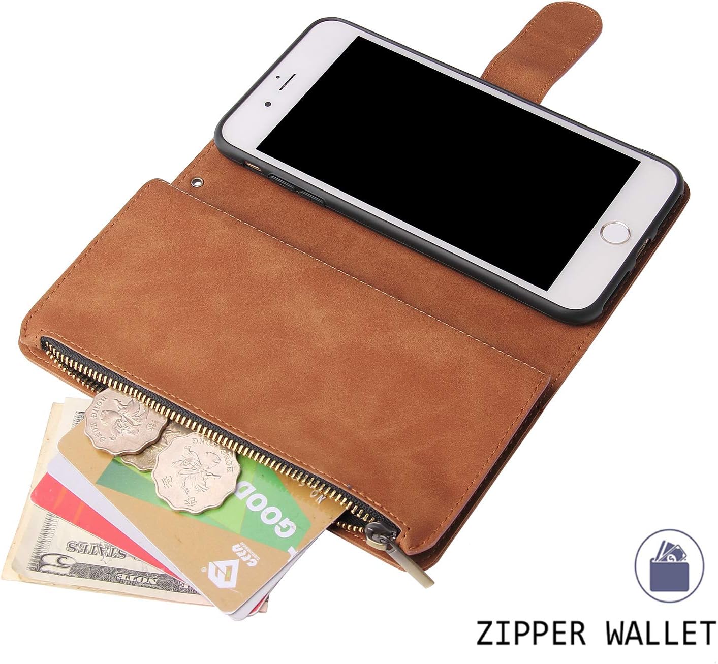 iPhone SE 2022 5G/iPhone 7/8/SE 2020, Premium PU Leather Magnetic Closure Case - Image 4