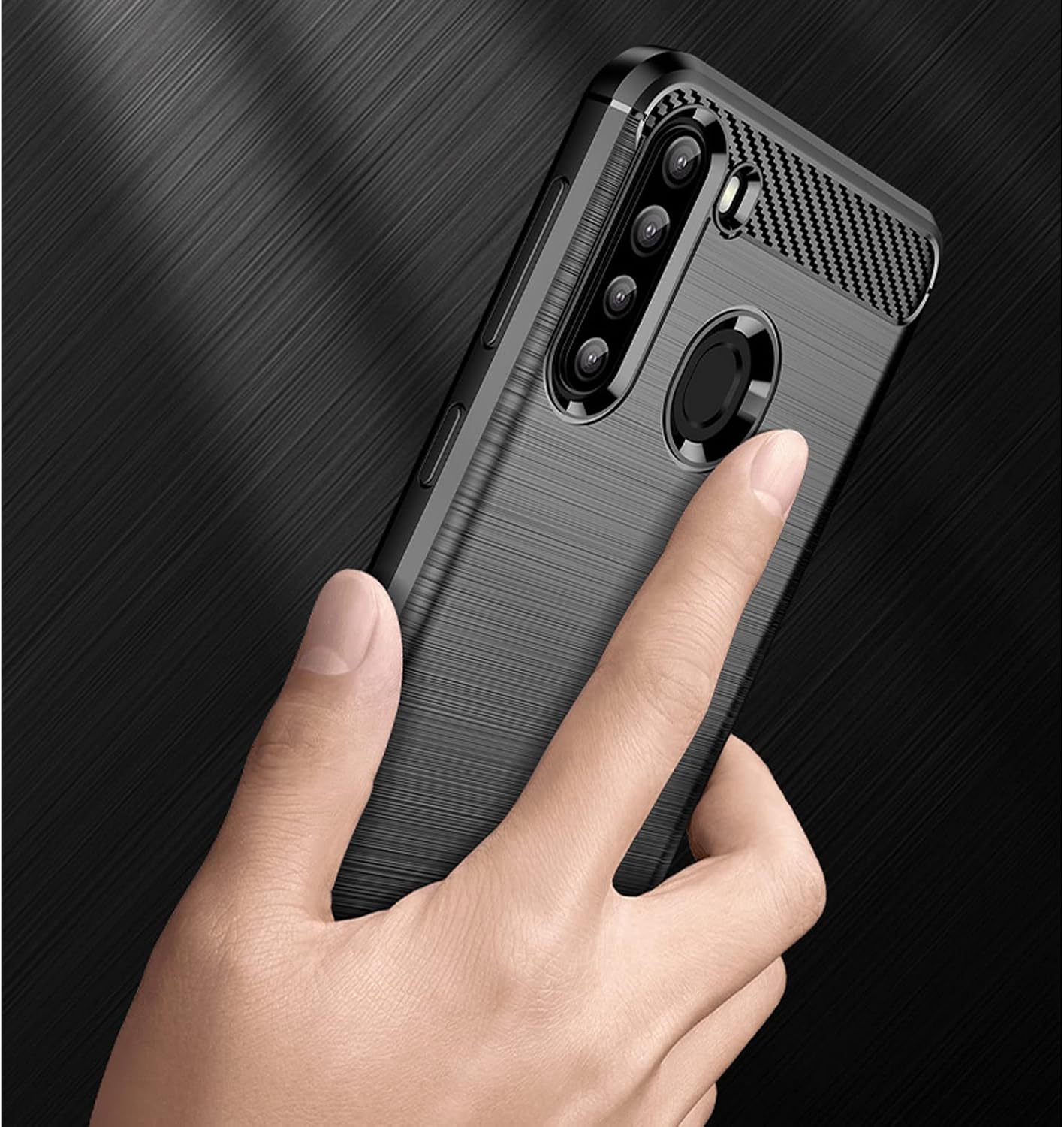 Case for Samsung Galaxy A21s, Carbon Fiber Lightweight Ultra Thin Slim Case - Image 4