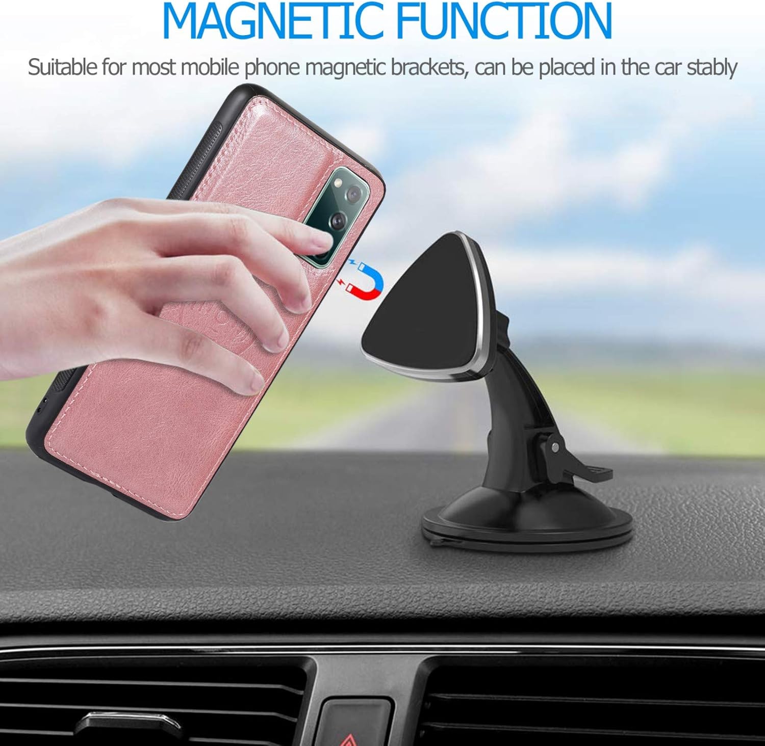 Samsung S20 FE Wallet Case, 2 in 1 Magnetic Detachable Leather Flip Case - Image 6