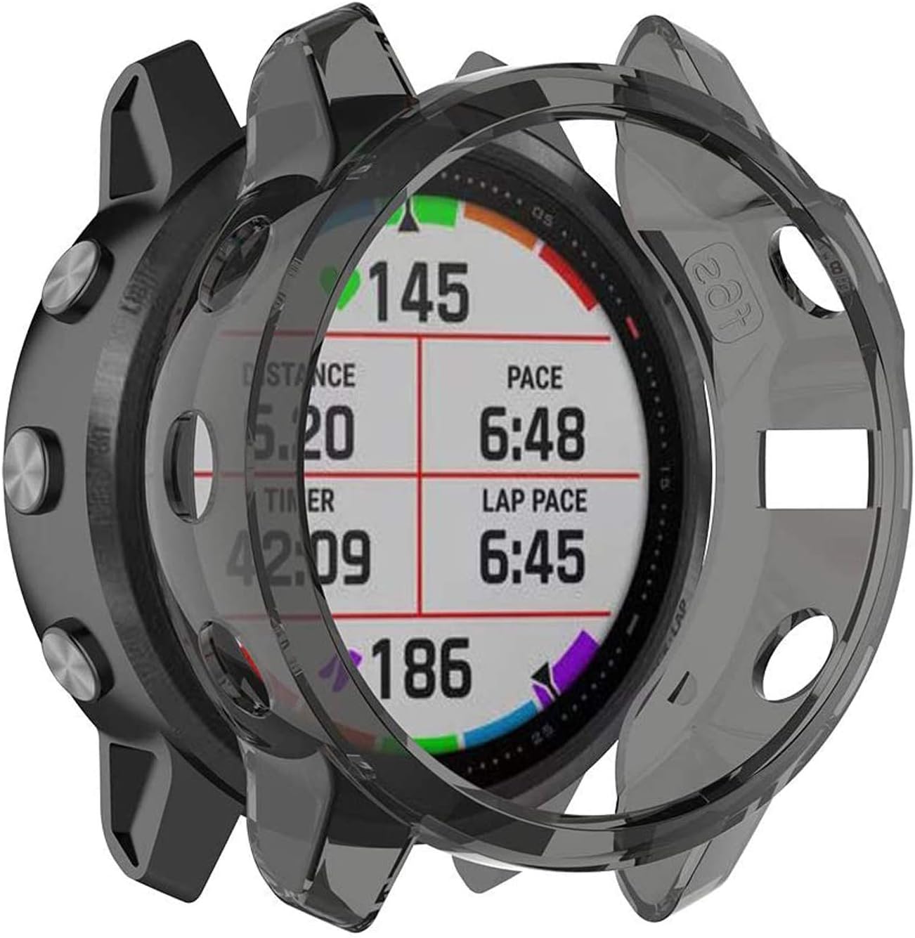 Garmin Fenix 6s/6s Pro Case, Soft PC Protective Cover Bumper Shell