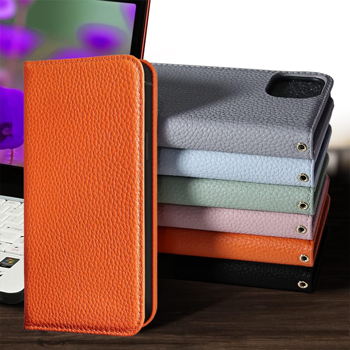 Galaxy S22, Leather RFID Blocking Wallet Magnetic Closure w Kickstand Case - Image 8