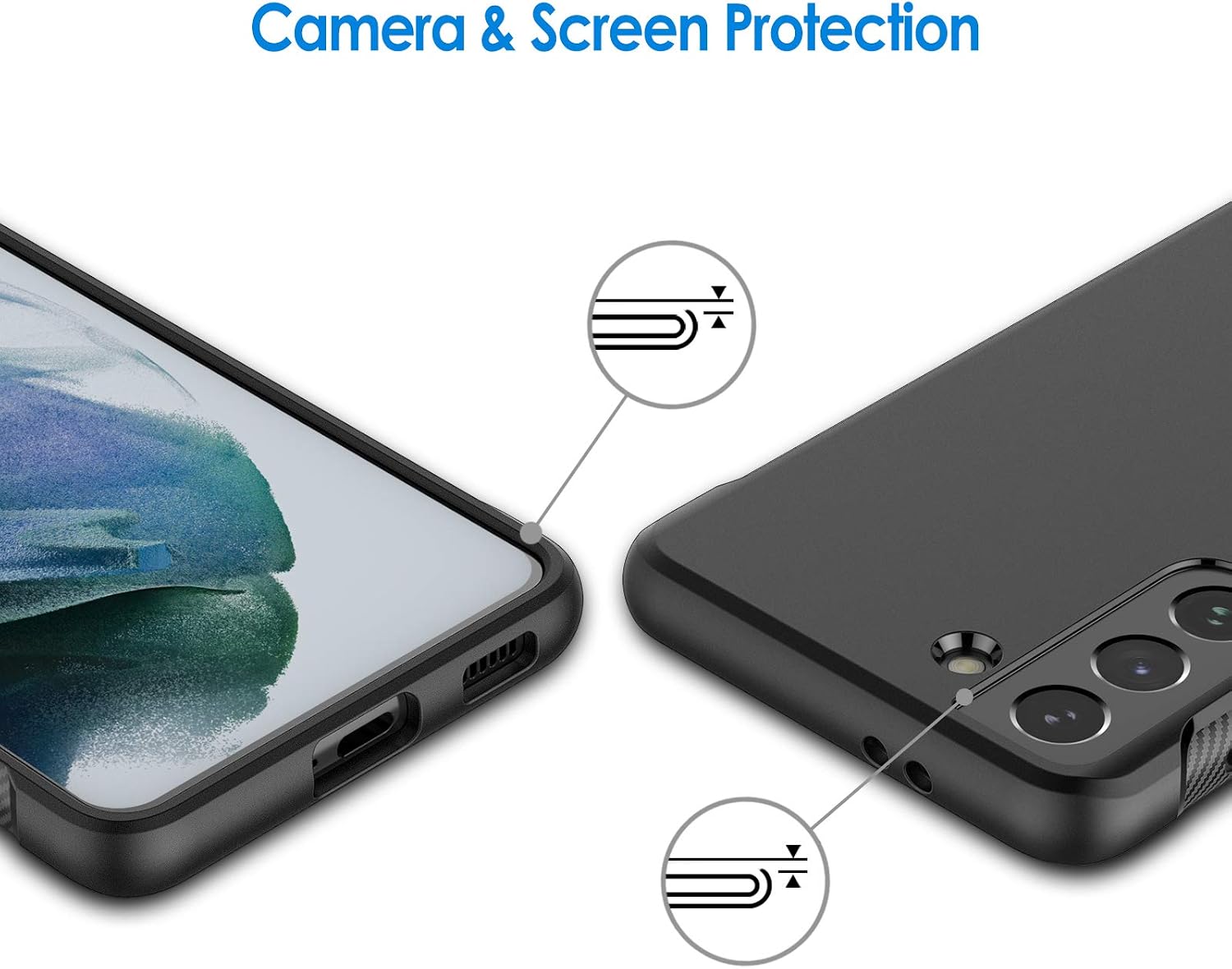 Slim Fit Case Compatible with Samsung Galaxy S21 6.2", Thin Phone Cover (Black) - Image 6