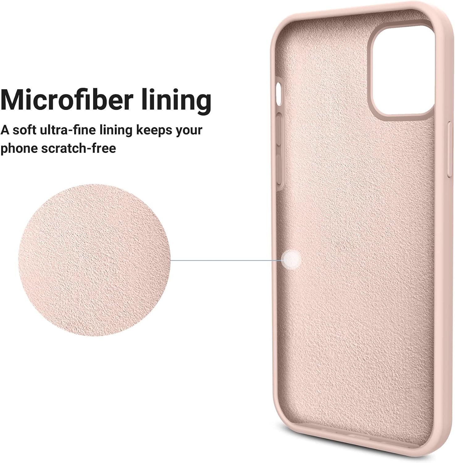 For iPhone 12 Pro Max Case (2020), Liquid Silicone Rubber Bumper Case - Pink - Image 6
