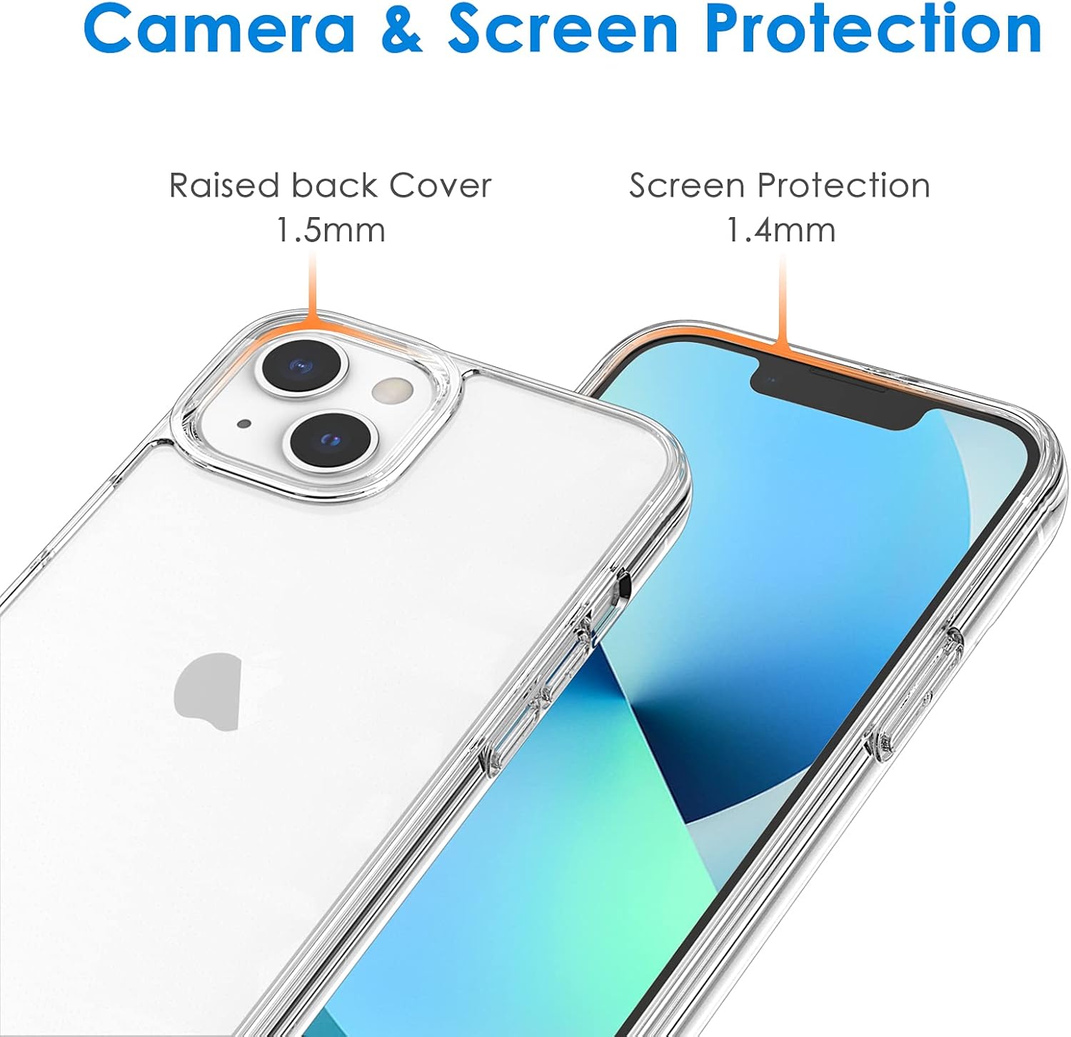 Case iPhone 13 6.1-Inch,Shockproof Bumper Cover,Anti-Scratch Clear Back,HD Clear - Image 5