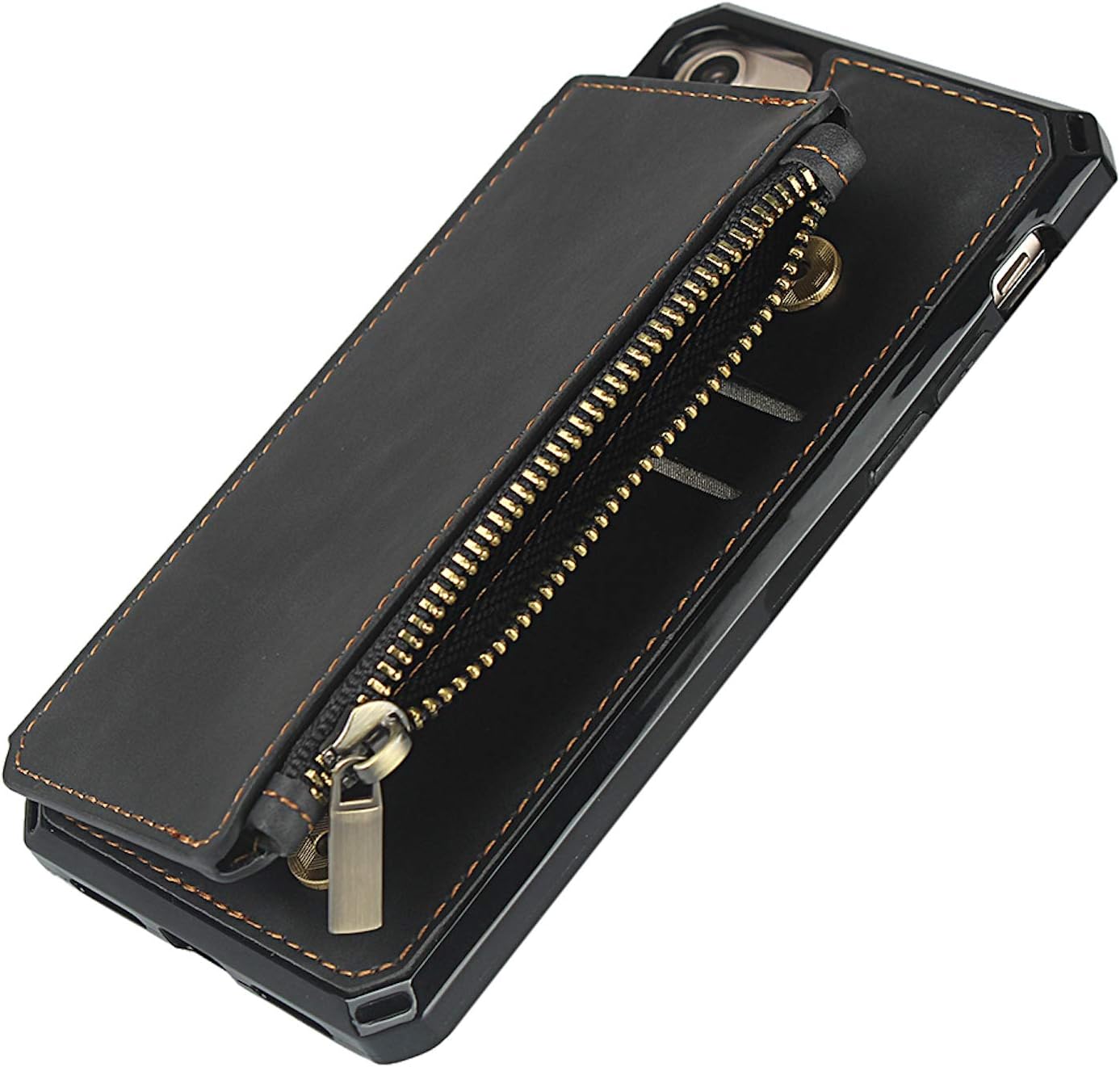 iPhone 6/7/8,(RFID Blocking), Leather Waller Kickstand Case - Image 7