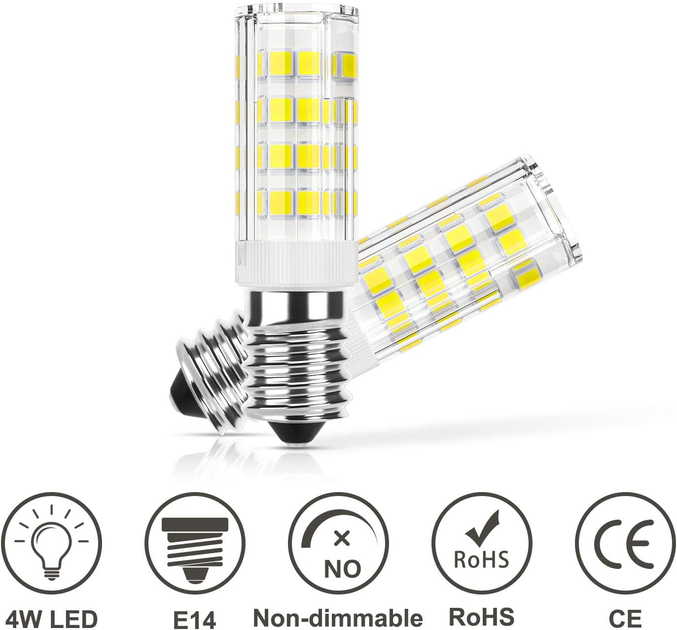 E14 LED Light Bulb 4W (40W Halogen Equivalent), Daylight White 6000K 400LM, 220V - Image 7