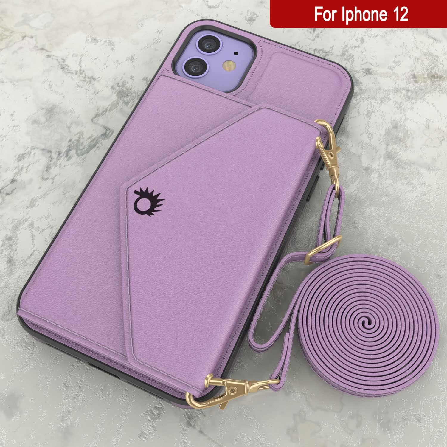 iPhone 12 Wallet Phone Case, PU Leather Crossbody Design W/Purse, Kickstand - Image 6