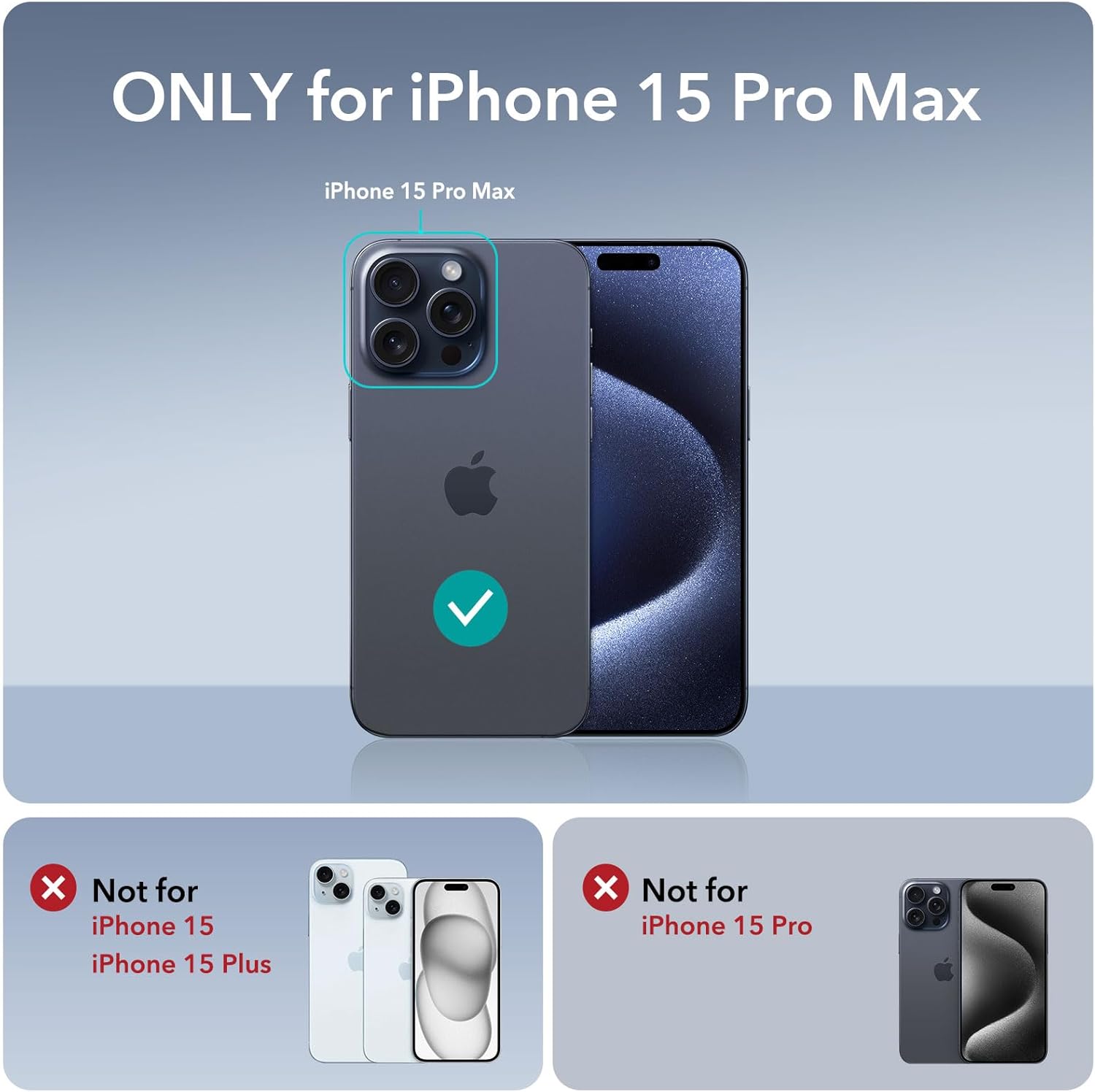 For iPhone 15 Pro Max Case, Compatible with MagSafe, Military-Grade with Stand - Image 3