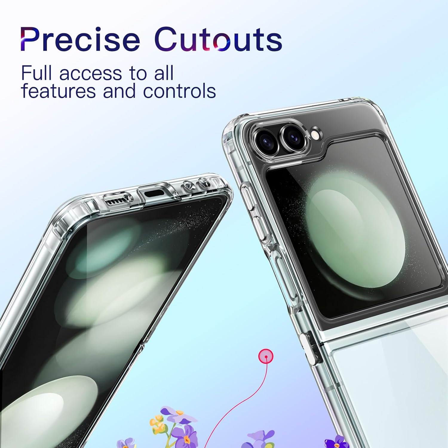 Samsung Galaxy Z Flip 5 2023, Transparent Protective Shockproof Case (Clear) - Image 6