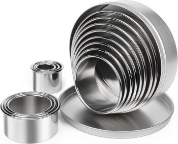 14Pcs Round Cookie Biscuit Cutter Set Round Cookie Cutters of Different Sizes