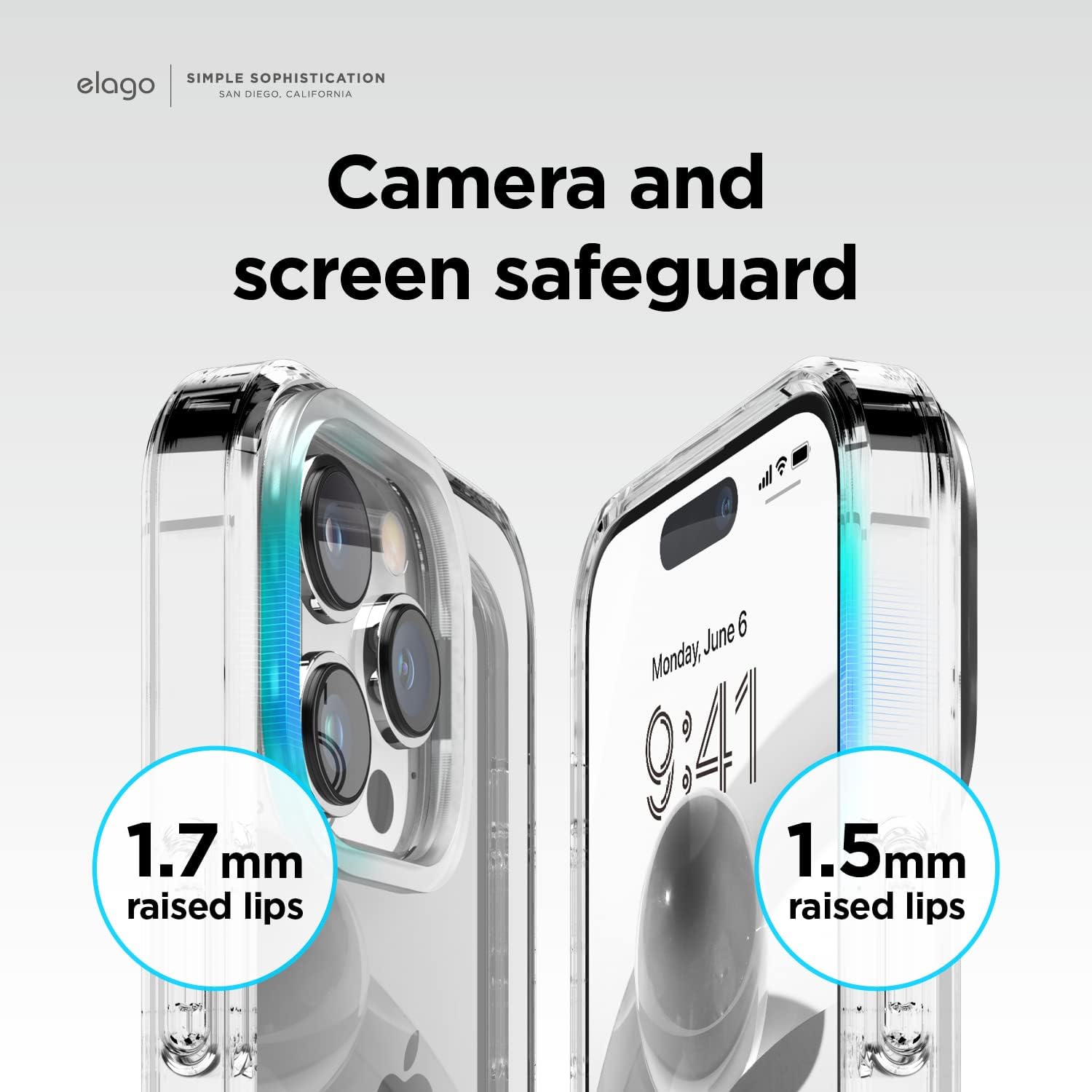 For iPhone 14 Pro (6.1"), Shockproof, Full Body Protection Hybrid Clear Case - Image 3