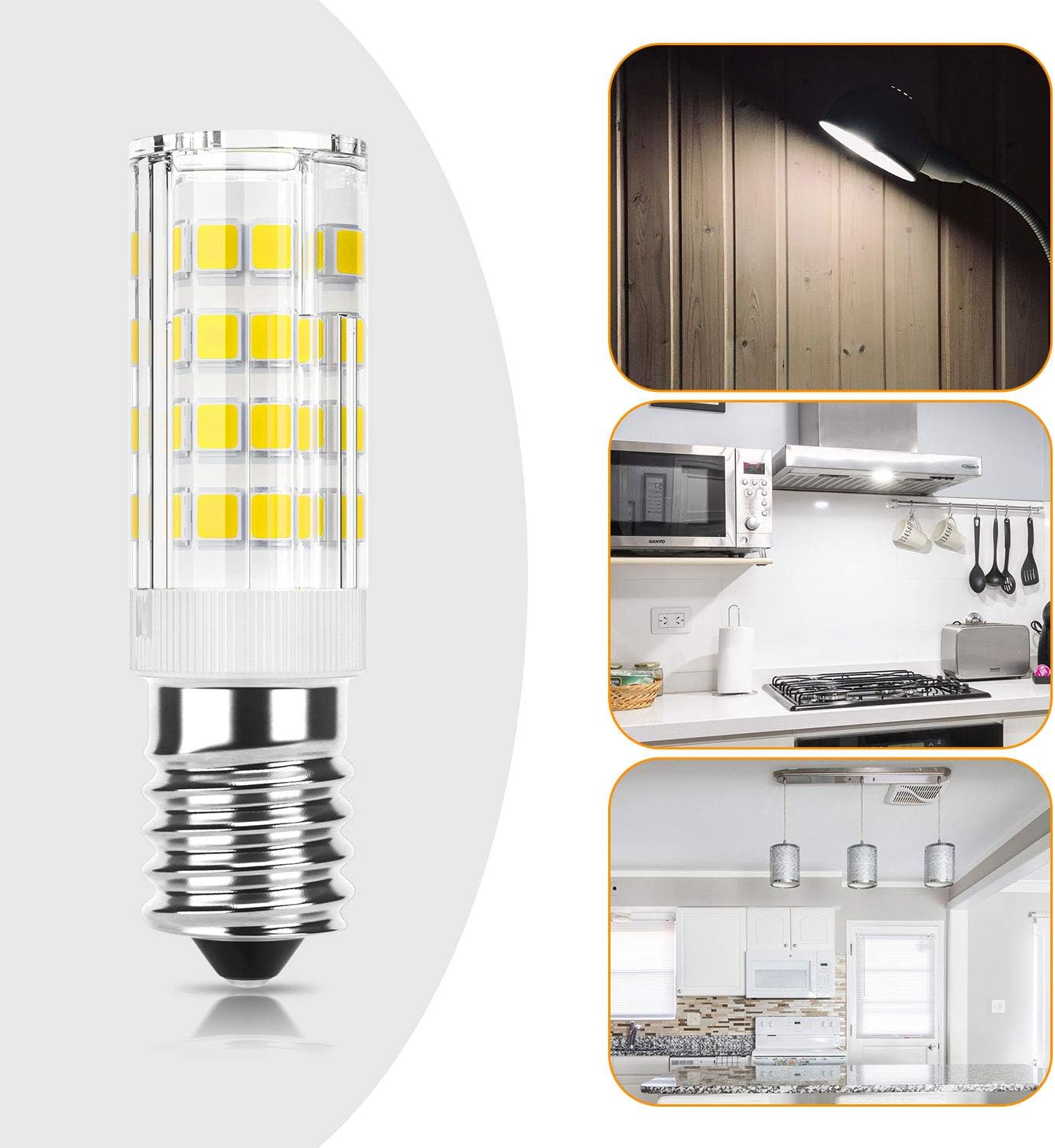 E14 LED Light Bulb 4W (40W Halogen Equivalent), Daylight White 6000K 400LM, 220V - Image 6