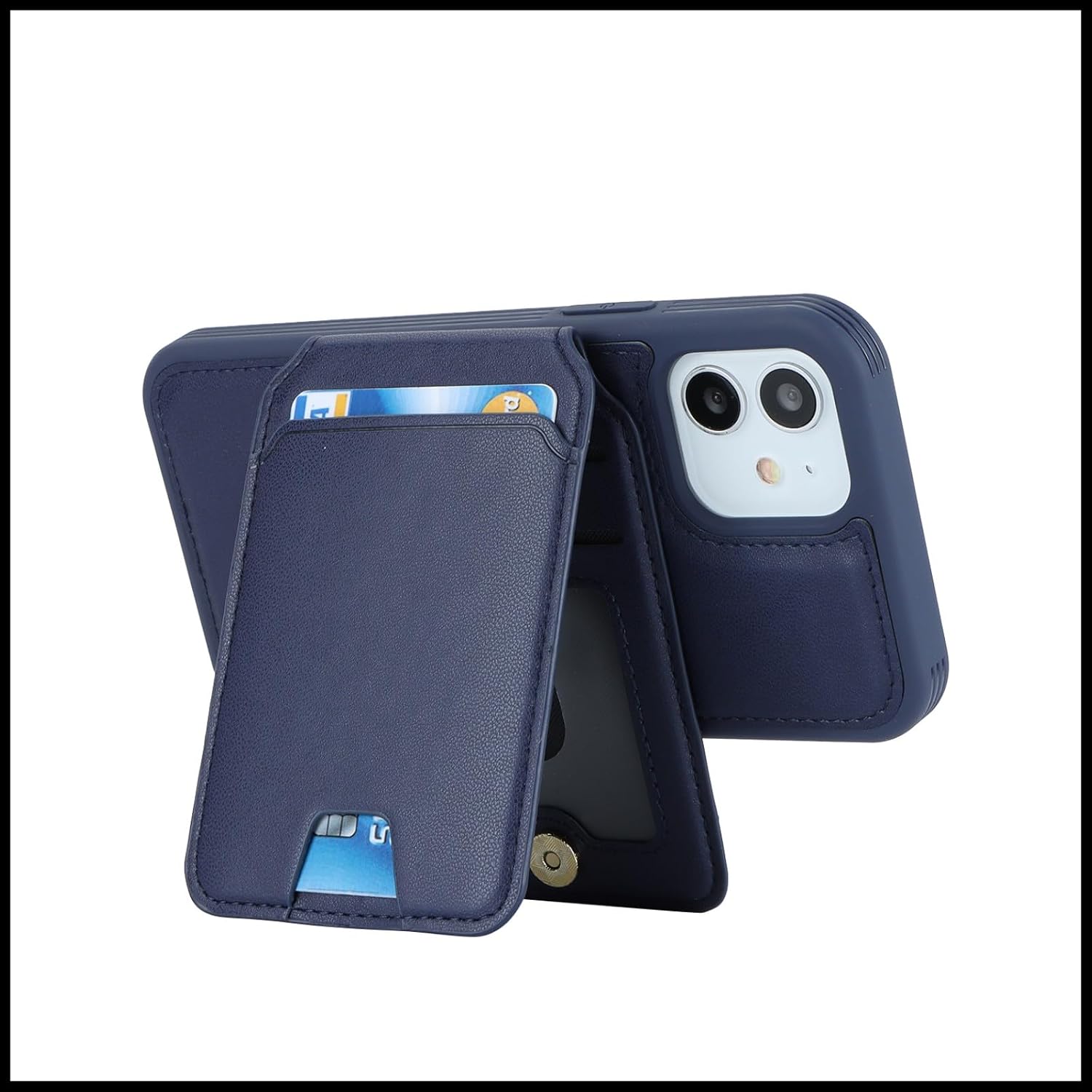 iPhone 12 Pro Detachable Card Holder Premium PU Leather Magnetic Stand Case - Image 8