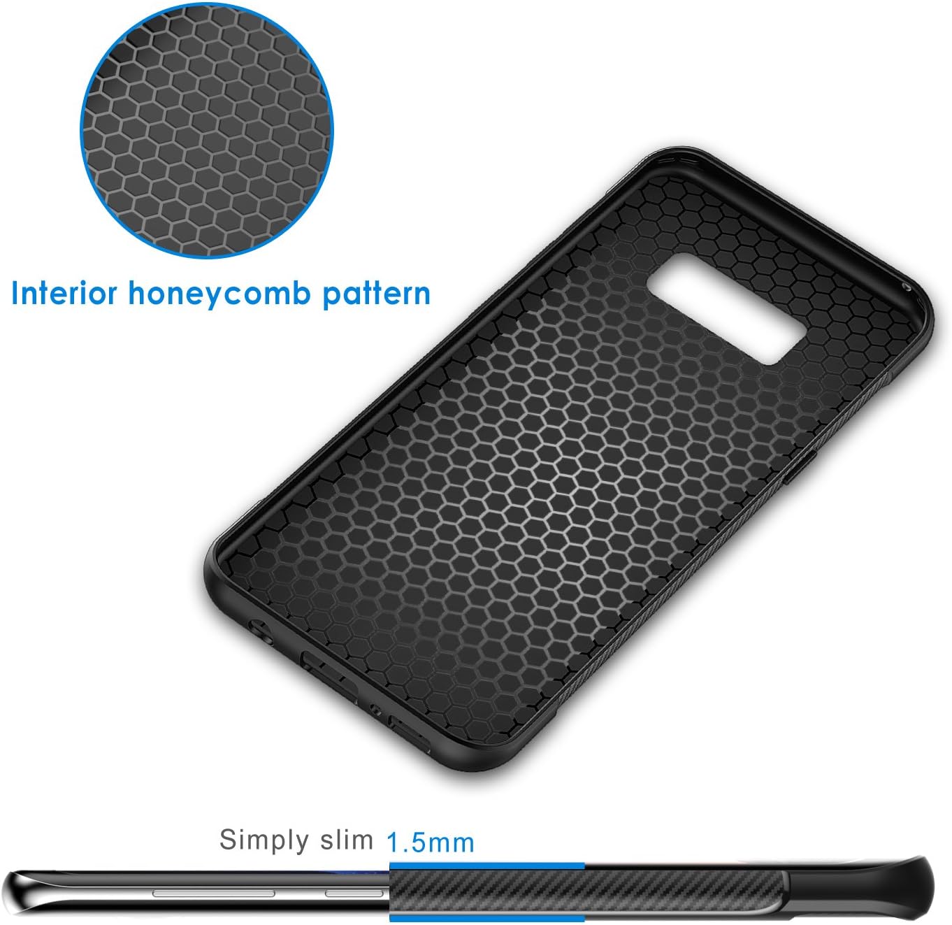 Slim Fit Case Compatible with Samsung Galaxy S8, Thin (Black) - Image 7