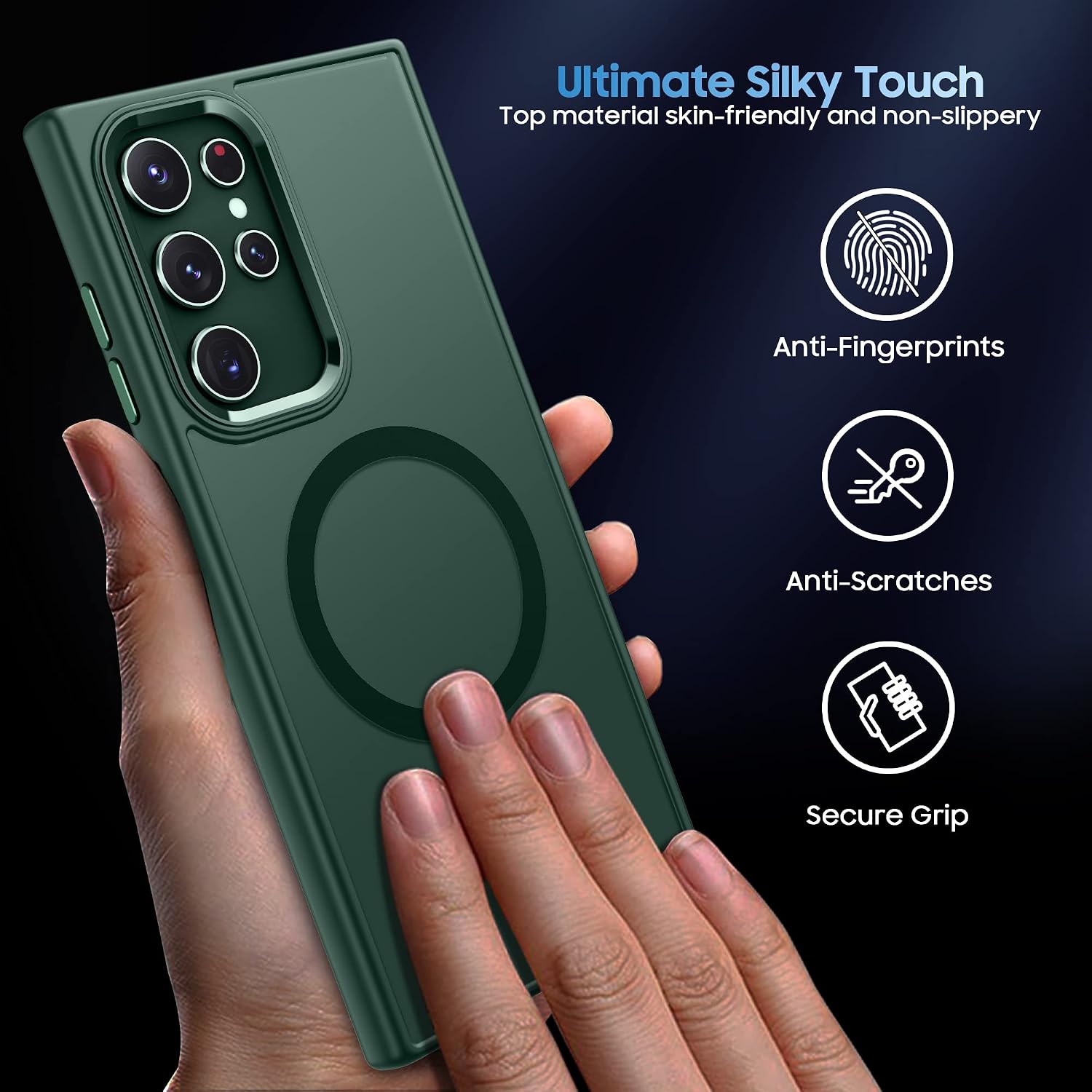 Translucent Matte Shockproof Protective Case for Samsung Galaxy S22 Ultra - Image 5