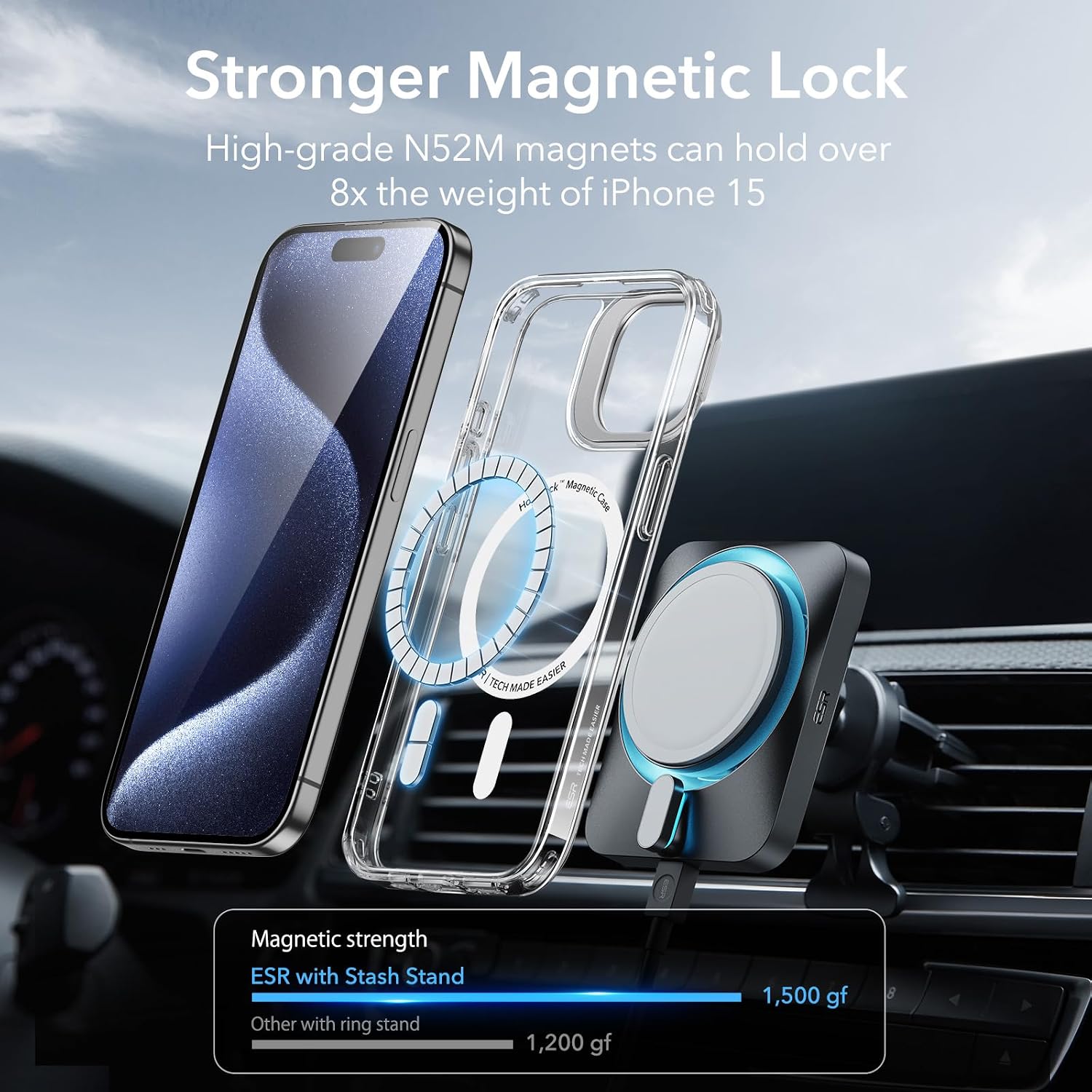 For iPhone 15 Pro Max Case, Compatible with MagSafe, Military-Grade with Stand - Image 5