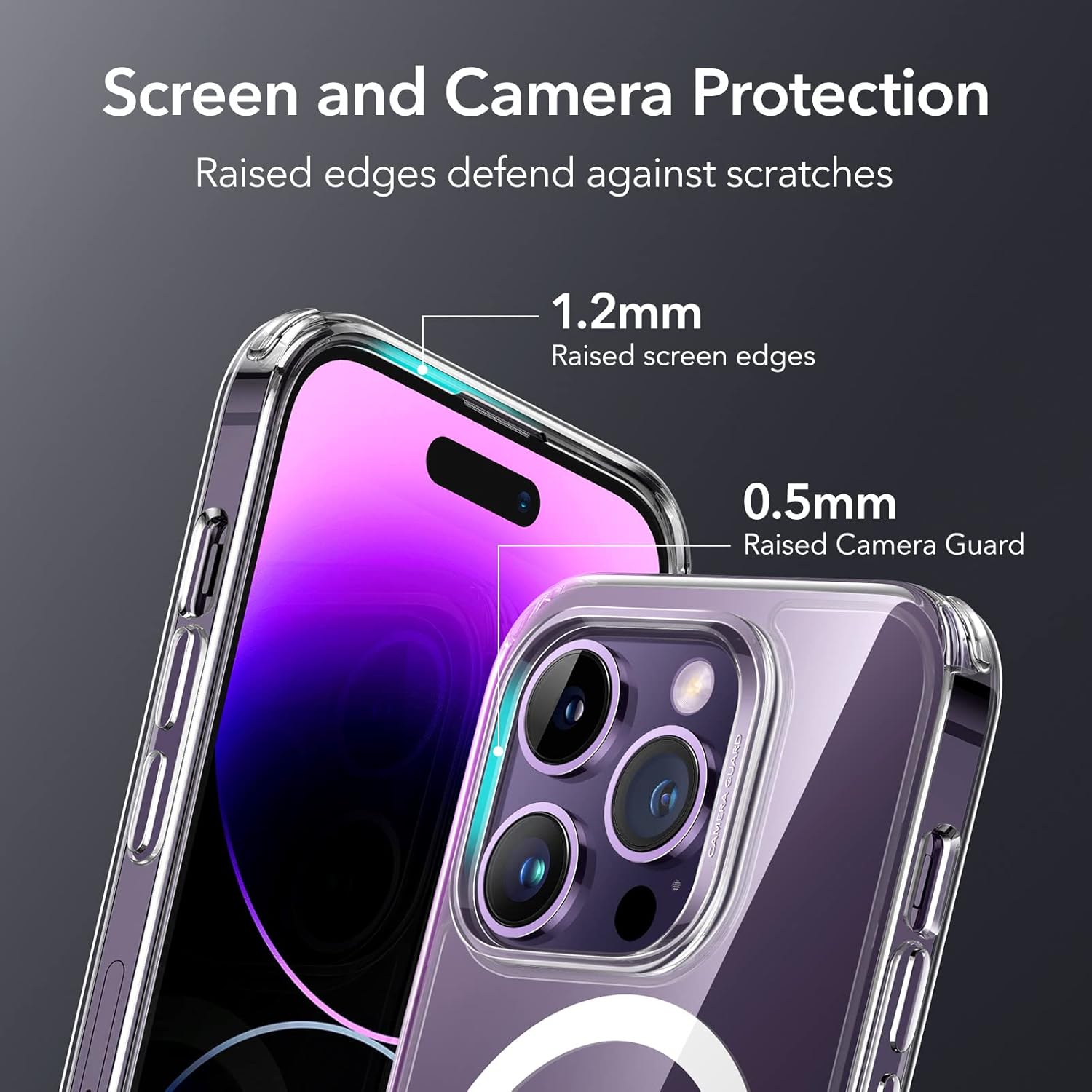 For iPhone 14 Pro Case Magsafe with HaloLock, Shockproof Military-Grade - Clear - Image 6